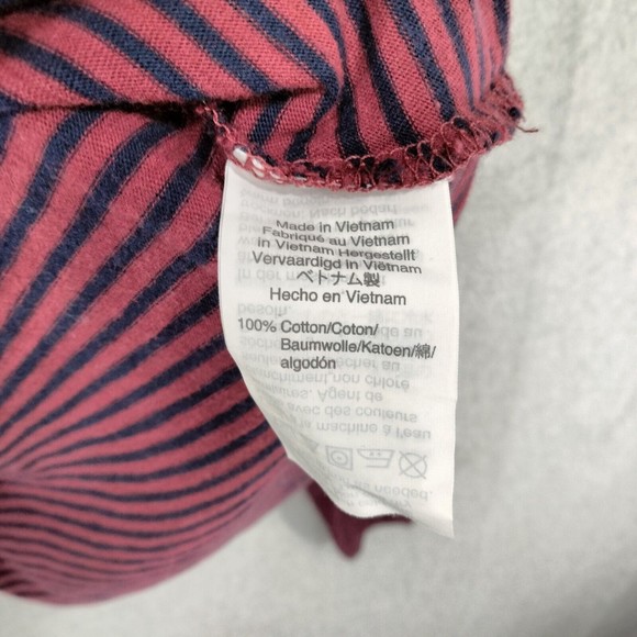 Madewell Turtleneck Top Womens Size XL Blue Red Striped Casual Long Sleeve - Picture 8 of 12